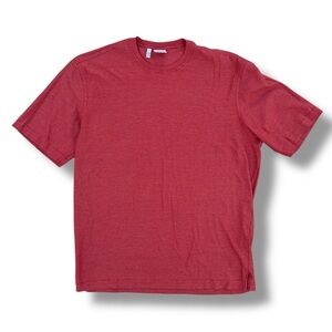 Brioni Neiman Marcus Red Striped Cotton T-Shirt Size Large Made In Italy